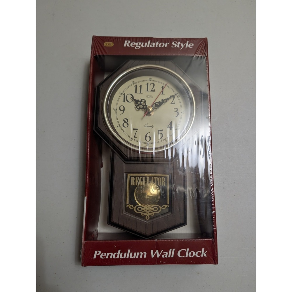 Tozai Regulator Wall Clock Battery Power Wood 80'S Vintage New in Box